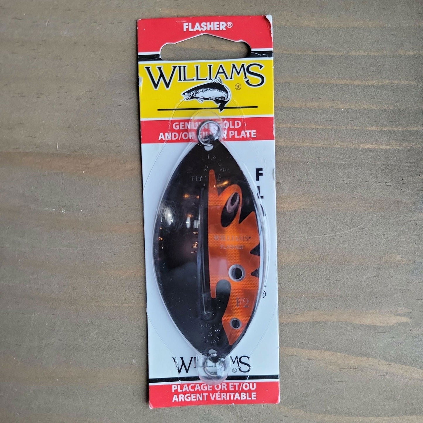 Williams 1/2oz Flasher Black/Orange 3-3/8" - www.Shopthatapp.com
