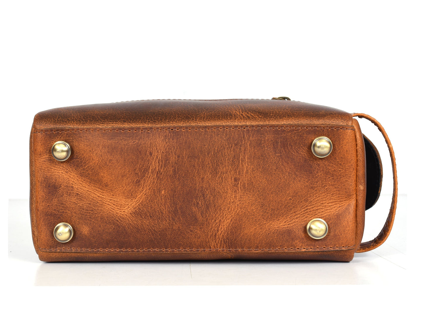 Winston Leather Toiletry Bag - Caramel Brown - www.Shopthatapp.com