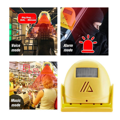 Wireless Door Bell Shop Guest Welcome Device Infrared Motion Sensor Home Anti-theft Alarm,Yellow - www.Shopthatapp.com