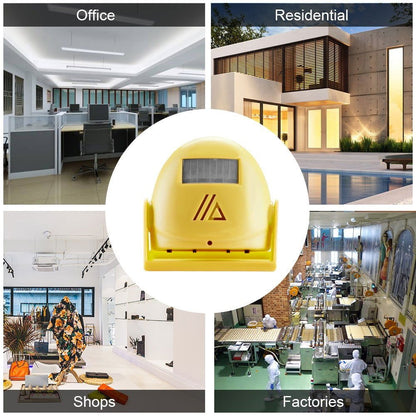 Wireless Door Bell Shop Guest Welcome Device Infrared Motion Sensor Home Anti-theft Alarm,Yellow - www.Shopthatapp.com