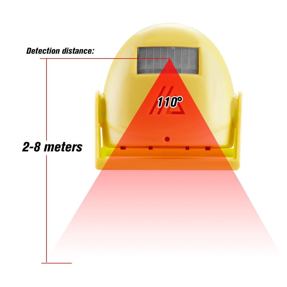 Wireless Door Bell Shop Guest Welcome Device Infrared Motion Sensor Home Anti-theft Alarm,Yellow - www.Shopthatapp.com