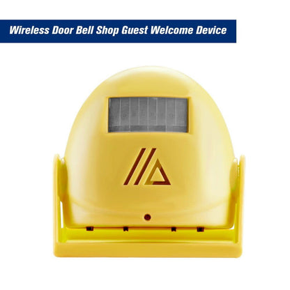 Wireless Door Bell Shop Guest Welcome Device Infrared Motion Sensor Home Anti-theft Alarm,Yellow - www.Shopthatapp.com