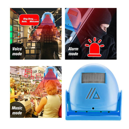 Wireless Door Bell Shop Guest Welcome Device Infrared Motion Sensor Home Anti-theft Alarm,Yellow - www.Shopthatapp.com