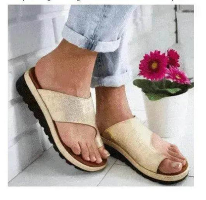 Women Big Toe Clip Casual Flat heel Slippers - www.Shopthatapp.com