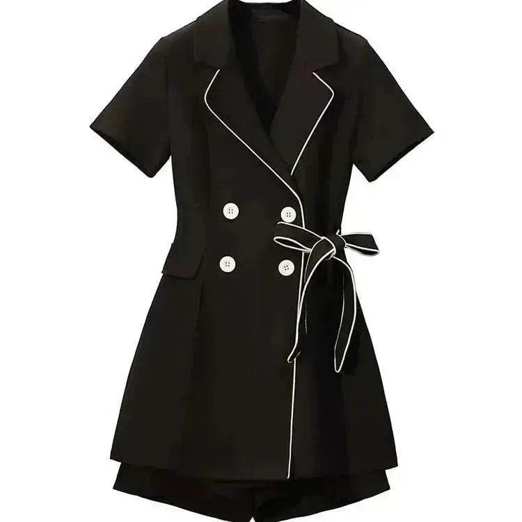 Women Casual Black two-piece Skirt suit - www.Shopthatapp.com