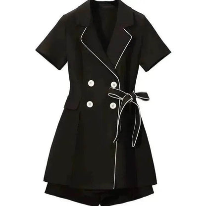 Women Casual Black two-piece Skirt suit - www.Shopthatapp.com