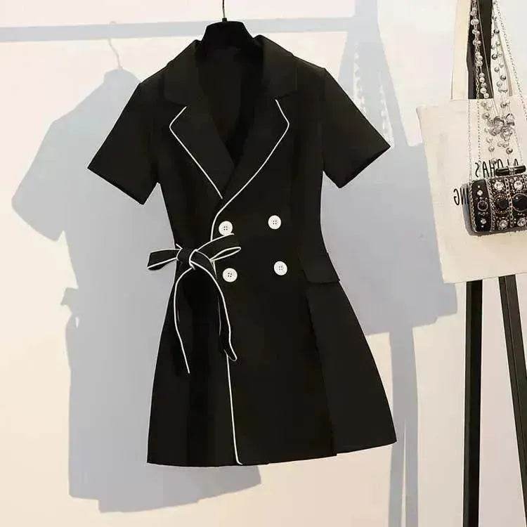 Women Casual Black two-piece Skirt suit - www.Shopthatapp.com