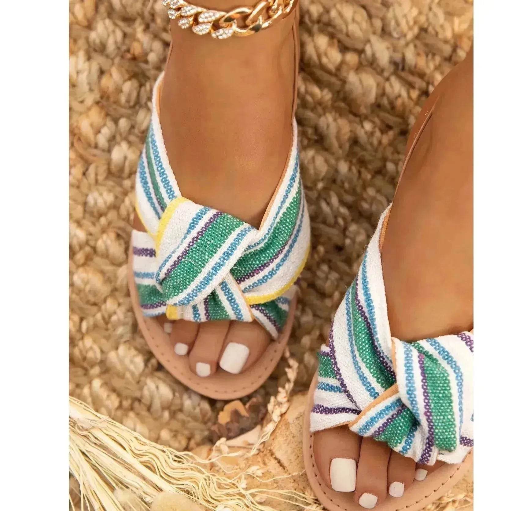 Women Flat Sandals Women Shoes Beach Slippers - www.Shopthatapp.com