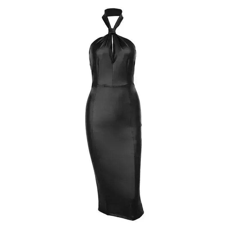 Women's Backless Dress Fashionable Slim-fit Halter - www.Shopthatapp.com