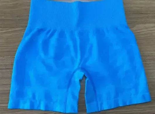 Women's Camo Jacquard Seamless Gym Shorts - www.Shopthatapp.com