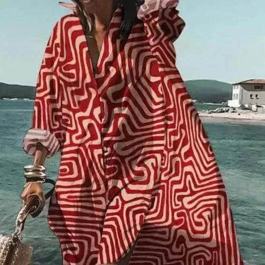 Women's Casual 3D Printing Long Shirt - www.Shopthatapp.com