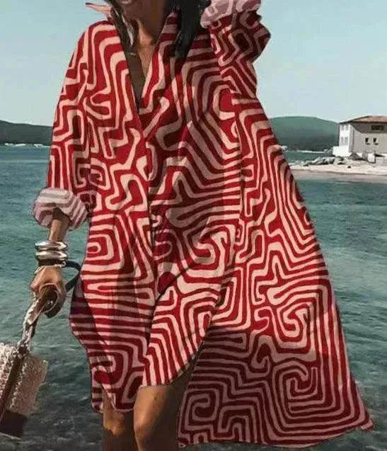 Women's Casual 3D Printing Long Shirt - www.Shopthatapp.com