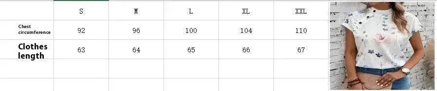 Women's Casual Stand Collar Short-sleeved Digital Printed blouse top - www.Shopthatapp.com