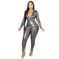 Women's Deep V Bronzing Jumpsuit - www.Shopthatapp.com