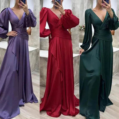 Women's Fashion Dress Solid Color - www.Shopthatapp.com