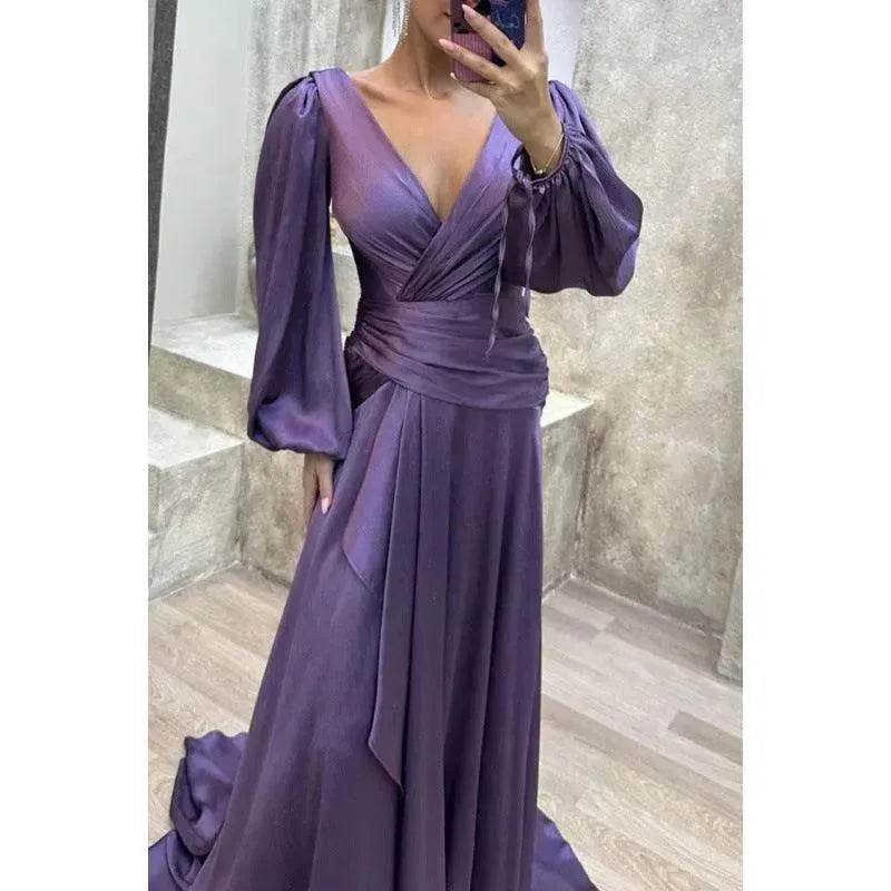 Women's Fashion Dress Solid Color - www.Shopthatapp.com