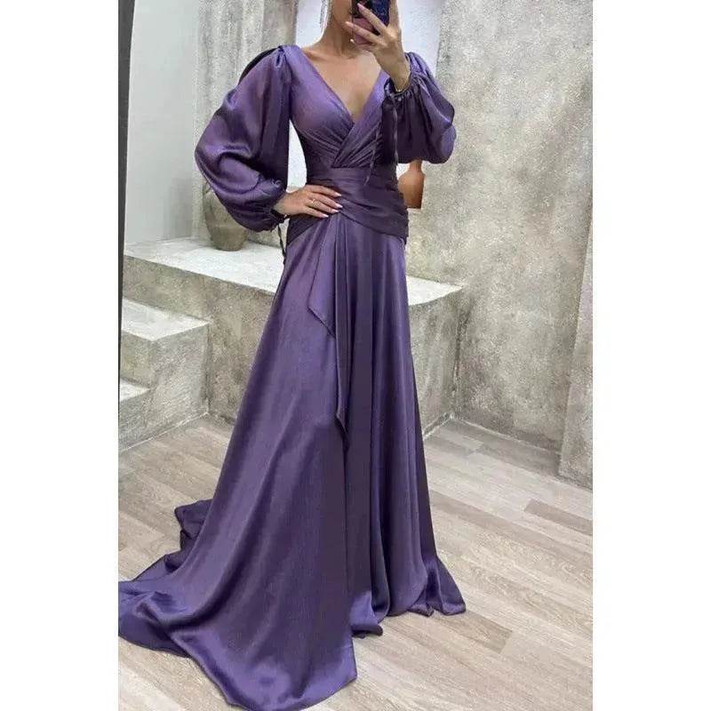 Women's Fashion Dress Solid Color - www.Shopthatapp.com