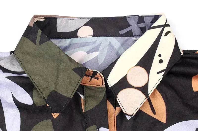 Women's Fashion Printed Temperament Loose Casual Lace-up Dress - www.Shopthatapp.com