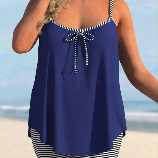 Women's Fashion Solid Color Loose Beach Casual Swimming Suit - www.Shopthatapp.com