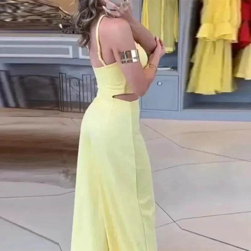 Women's Fashion Solid Color Wide Leg Jumpsuit - www.Shopthatapp.com