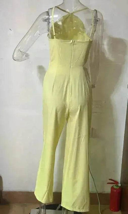 Women's Fashion Solid Color Wide Leg Jumpsuit - www.Shopthatapp.com