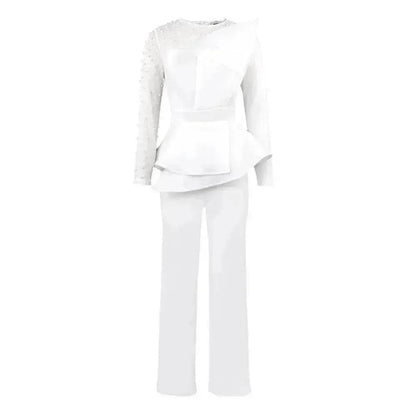 Women's Fashion Splicing Beads Jumpsuit - www.Shopthatapp.com