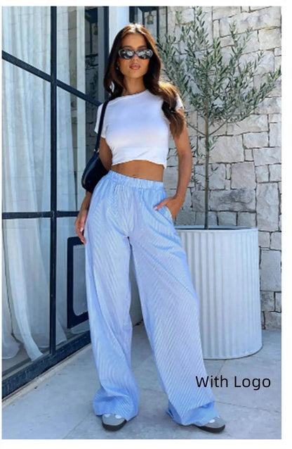 Women's Fashionable Loose High Waist Trousers - www.Shopthatapp.com