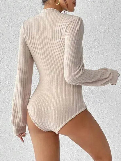 Women's French-style Long-sleeved Knitted Jumpsuit Top - www.Shopthatapp.com