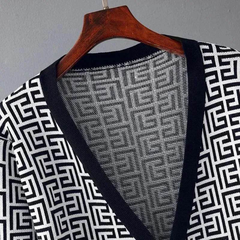 Women's Inverness V-neck Base Knitwear Wide-leg Trousers Three-piece Set - www.Shopthatapp.com