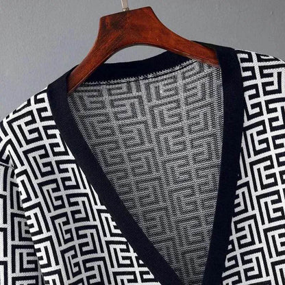 Women's Inverness V-neck Base Knitwear Wide-leg Trousers Three-piece Set - www.Shopthatapp.com