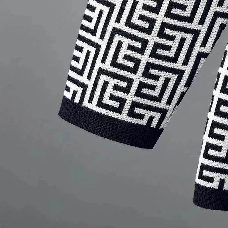 Women's Inverness V-neck Base Knitwear Wide-leg Trousers Three-piece Set - www.Shopthatapp.com