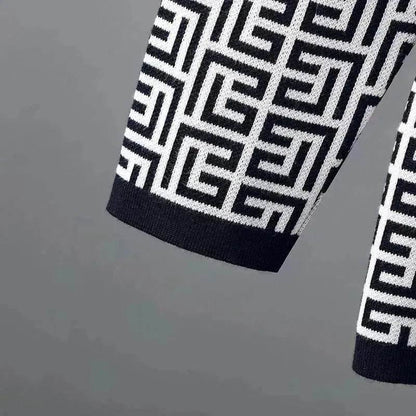 Women's Inverness V-neck Base Knitwear Wide-leg Trousers Three-piece Set - www.Shopthatapp.com