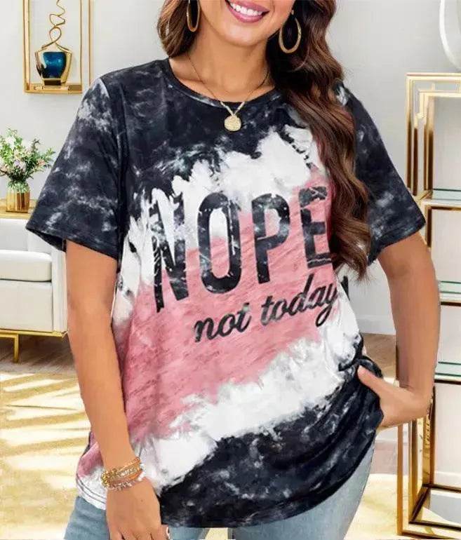 Women's Letter Printed Loose T-shirt - www.Shopthatapp.com
