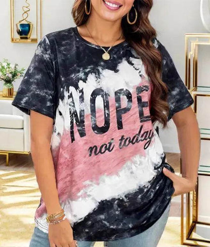 Women's Letter Printed Loose T-shirt - www.Shopthatapp.com