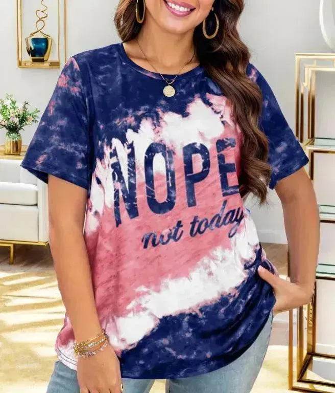 Women's Letter Printed Loose T-shirt - www.Shopthatapp.com