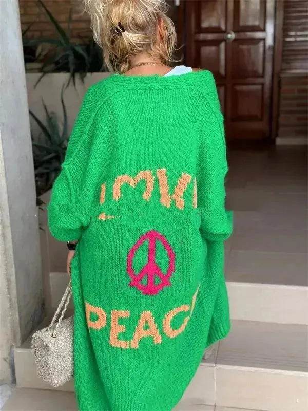 Women's Off Jacquard Casual Cardigan Sweater - www.Shopthatapp.com