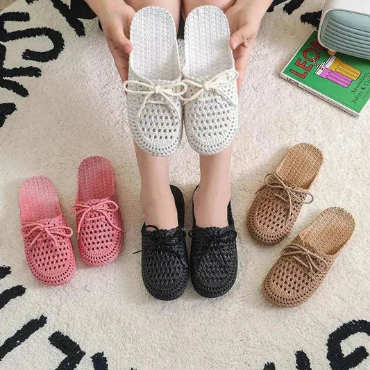 Women's Outer Wear Sandals And Slippers Flat Bottom Beach Hollow Half Drag - www.Shopthatapp.com