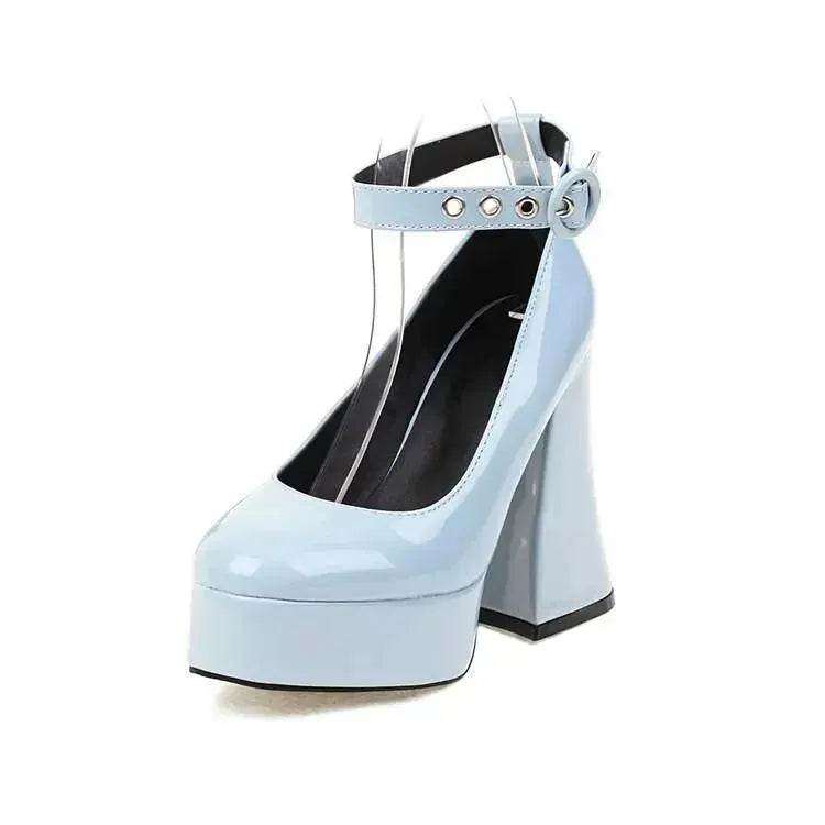 Women's Platform Thick Heel High Heel Shoes - www.Shopthatapp.com