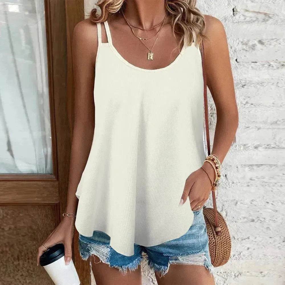 Women's Printed Knitted Vest Top - www.Shopthatapp.com