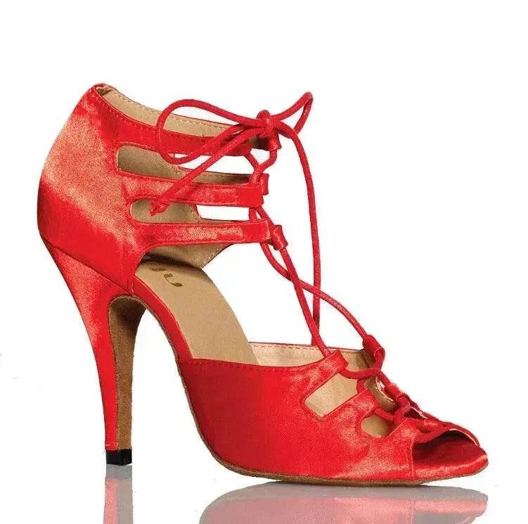 Women's Red Low Heel Dance Shoes High Heel - www.Shopthatapp.com