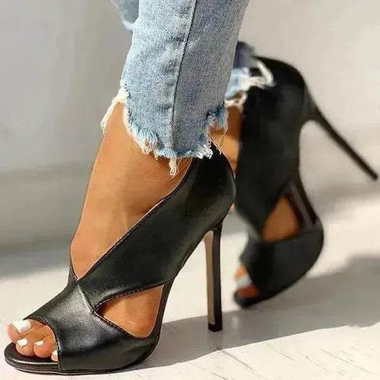 Women's large size sandals high heels fine heel women shoes - www.Shopthatapp.com