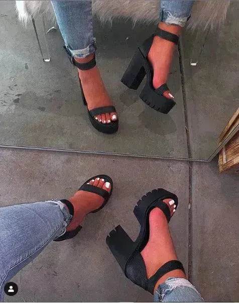 Women's Shoes Summer - High Heels Fashion Large Size Sandals - www.Shopthatapp.com