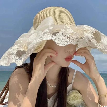 Women's Summer Bowknot Sun Hat - www.Shopthatapp.com