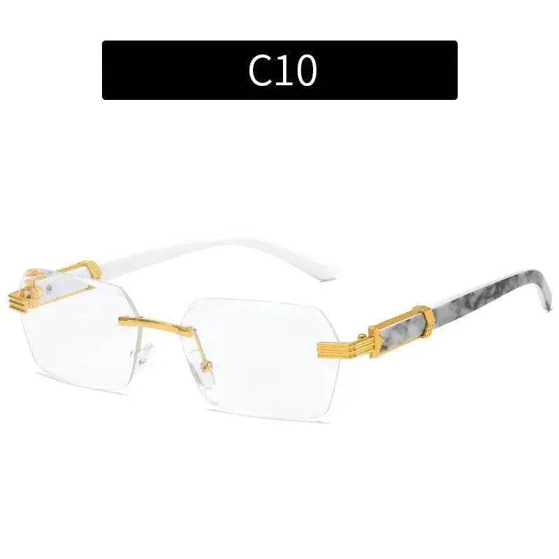 Women's Trimming Ocean Lens Rimless Sunglasses - www.Shopthatapp.com