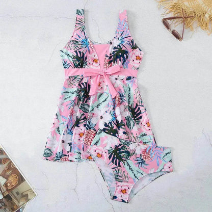 Women's V-neck Printed Split Bikini Swimsuit - www.Shopthatapp.com