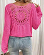 Women's V-neck Solid Color Fashion Knitted Blouse - www.Shopthatapp.com