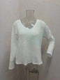 Women's V-neck Solid Color Fashion Knitted Blouse - www.Shopthatapp.com