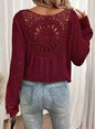 Women's V-neck Solid Color Fashion Knitted Blouse - www.Shopthatapp.com