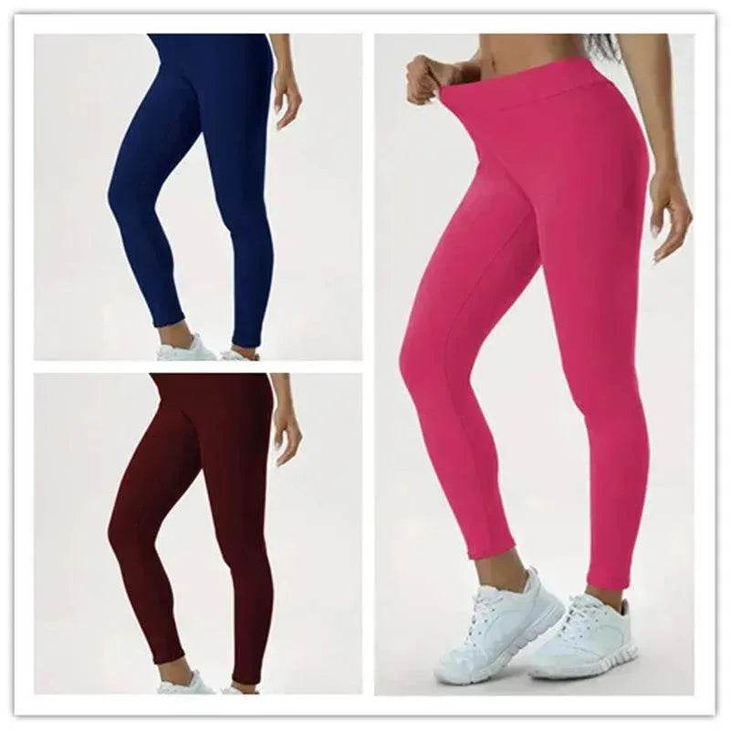 Women's Yoga Pants High Waist Lift High Elastic Tight Fitness Trousers - www.Shopthatapp.com