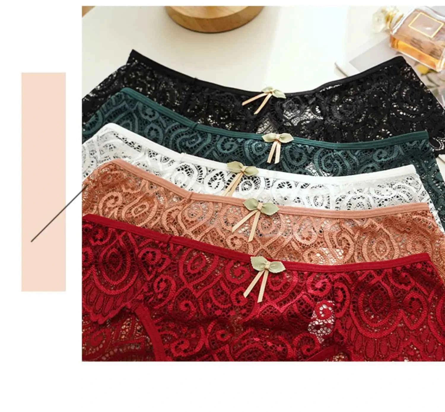 Women Sexy Underpants Lace Panties Low - waist Underwear Briefs Female Breathable Lingerie Temptation Hollow Out Intimates Panty - www.Shopthatapp.com